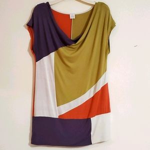 Camaieu Color Blocked Bloused Tunic